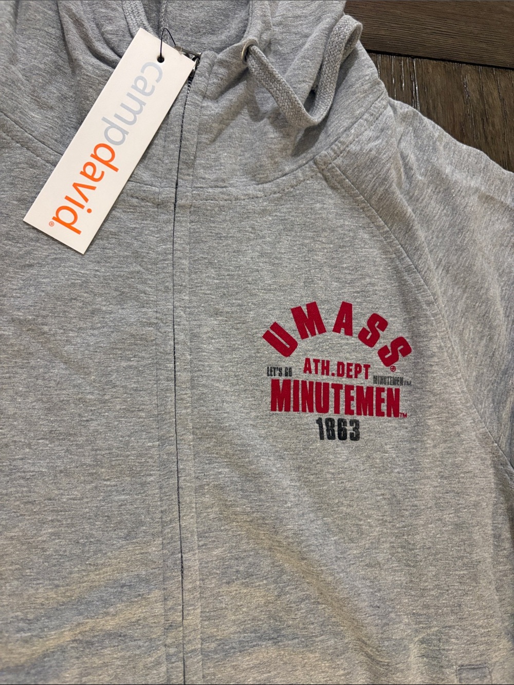 NWT [camp david] UMass Massachusetts Minutemen NCAA Zip-Up Sweatshirt Women’s S - Picture 4 of 10